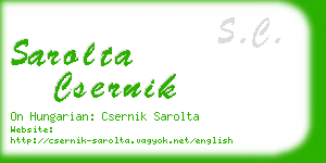 sarolta csernik business card